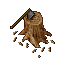 Stump with Hatchet
